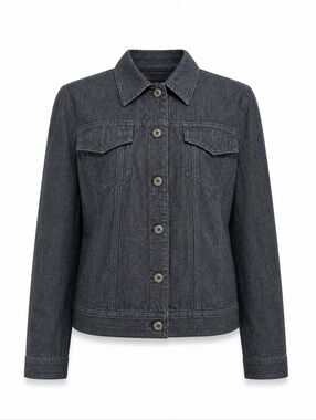 Talbots Dark Blue Jean Jacket Size 14
